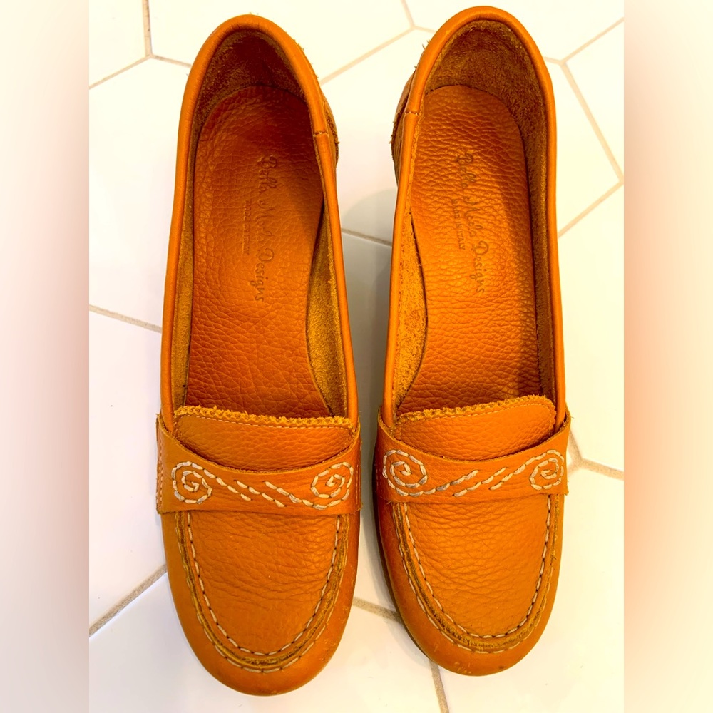 Italian Leather Wedges with Gum Soles